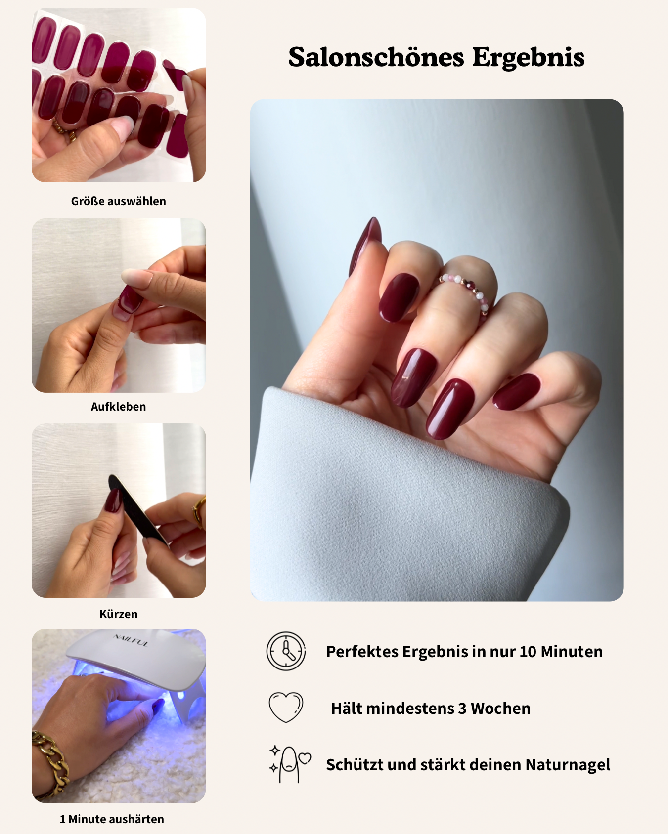 Glazed Rosa UV Gel Strips